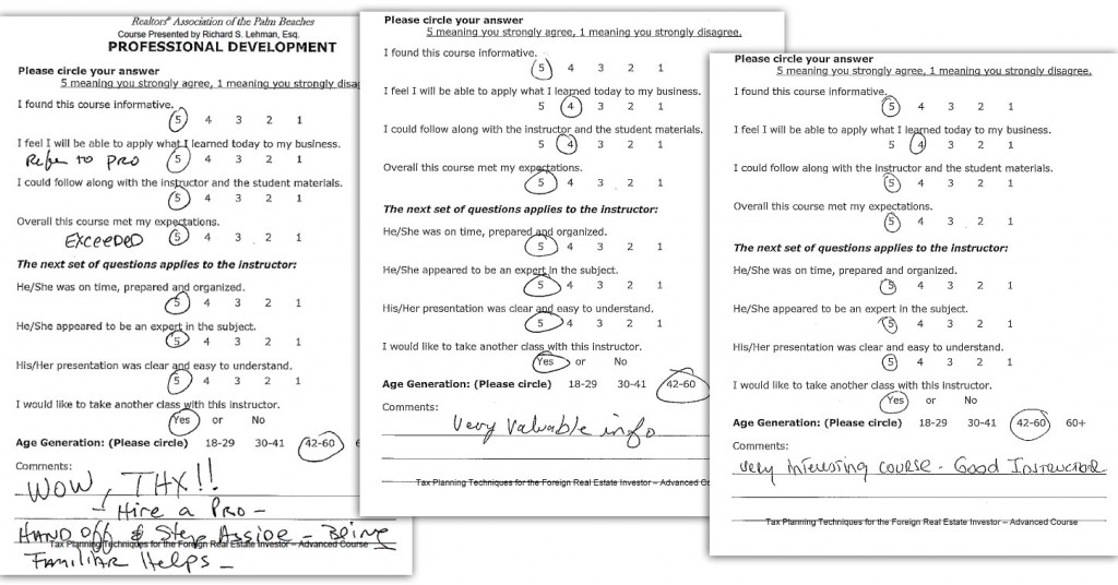 Richard S. Lehman Esq., presented to a group at the Realtors Association of the Palm Beaches recently. The topic was "Advanced" yet everyone found the content valuable to their business. 